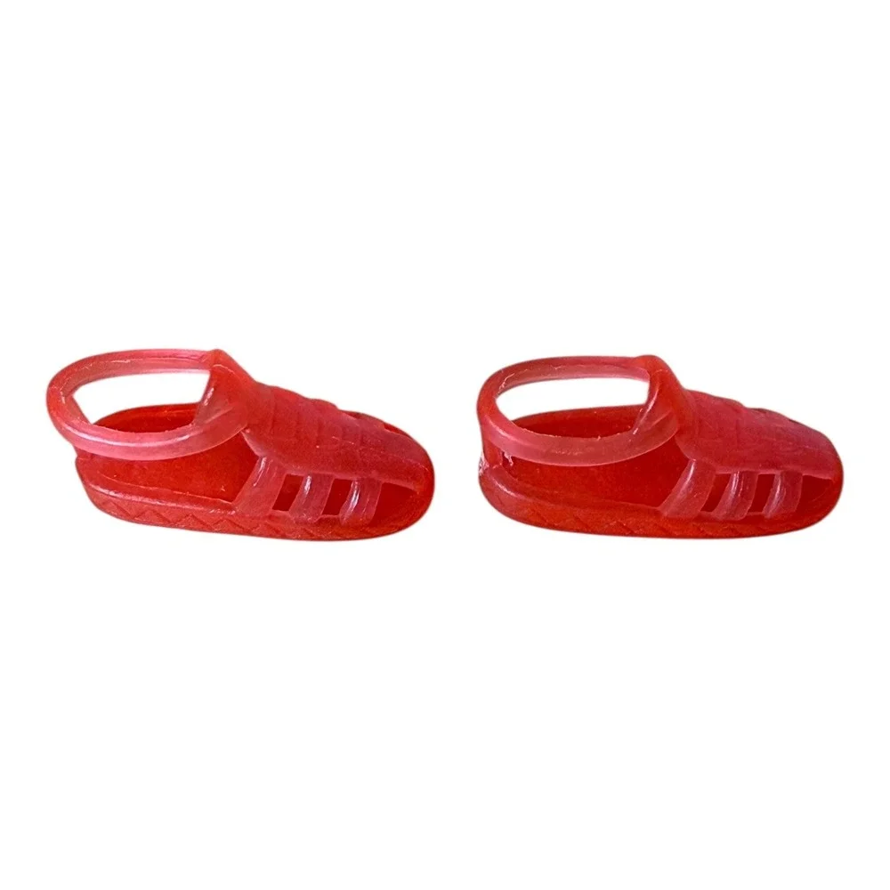 Vintage Barbie Red Jelly‎ Sandals Shoes Accessories
